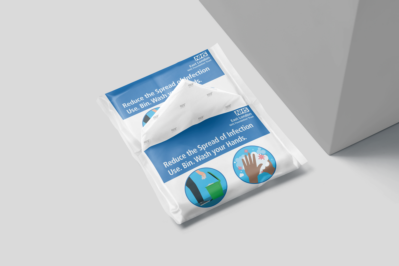 ELFT Flu Campaign tissue pack design